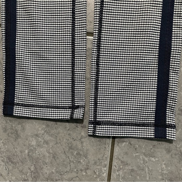 Lululemon Coast To Class Pant Gingham Blue Black White Checkered Leggings | Sz 4 - Picture 7 of 13